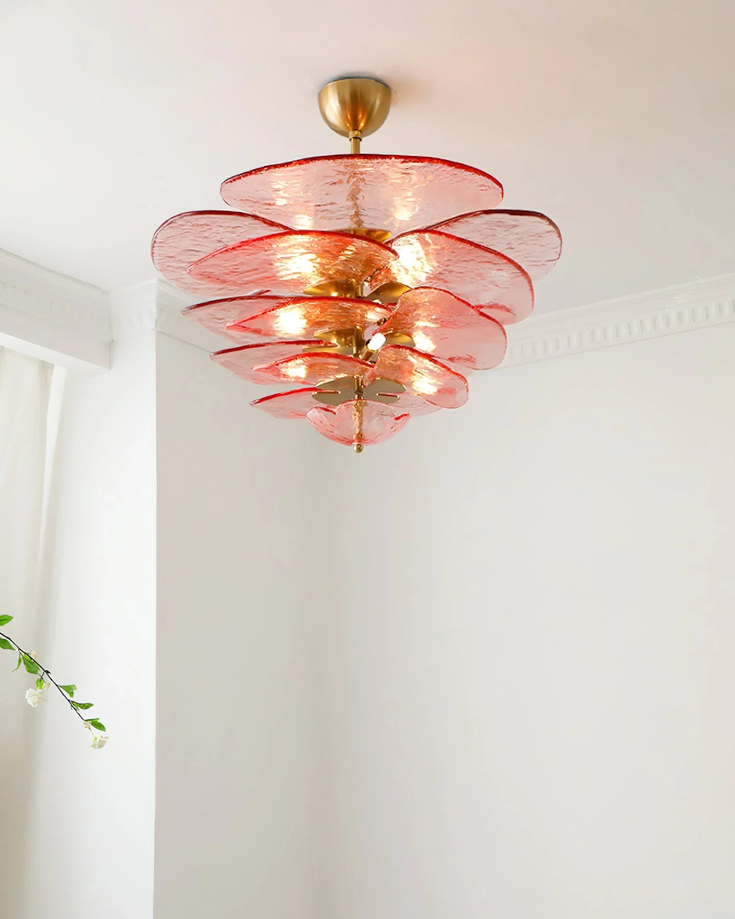 Lotus Leaf Murano Chandelier