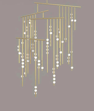 Luminous Cascade Chandelier