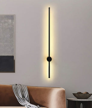مصباح حائط LED خطي صناعي أسود قابل للتعتيم S76