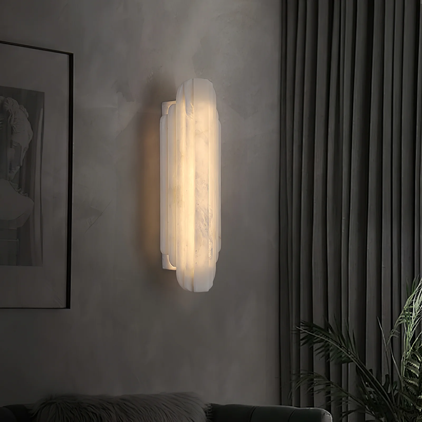 Contemporary Alabaster Wall Sconce