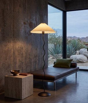 Wiggly Pleated Floor Lamp