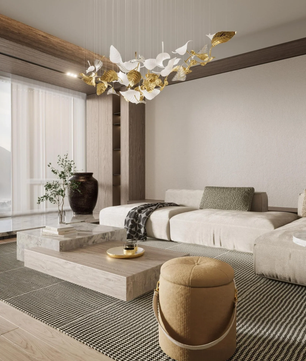Linden Leaves Chandelier