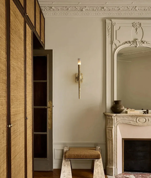 The Volterra Fluted Alabaster Sconce