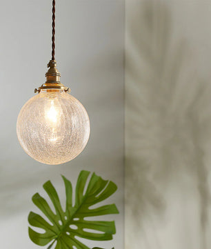 Crackle Glass Pendant Light