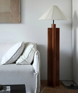 Crossbase Wood Floor Lamp