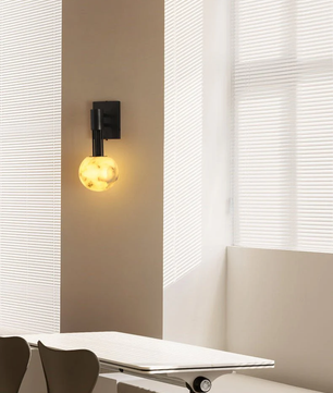 The Volterra Alabaster Orb Sconce