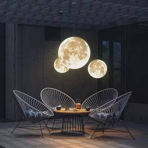 Outdoor Moon Textured chandelier