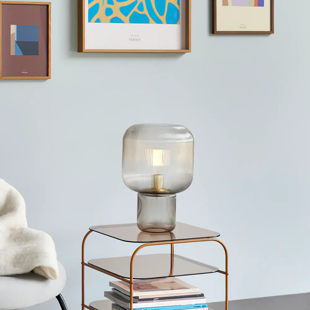 Oval Glass Table Lamp