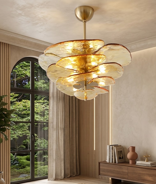 Lotus Leaf Murano Chandelier