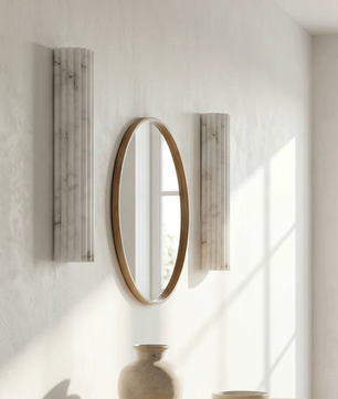 Colonna Fluted Alabaster Wall Sconce
