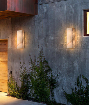 Rectangular Alabaster Wall Sconce