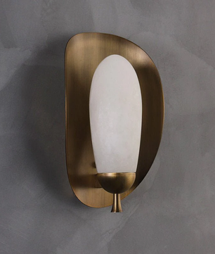 Lunette Alabaster Wall Sconce