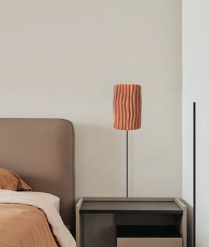 Pleated Resin Plug In Wall Lamp