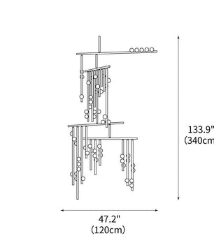 Luminous Cascade Chandelier