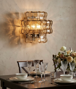 Onda Smoked Glass Wall Sconce