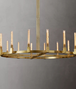 Brass Foundry Ring Chandelier