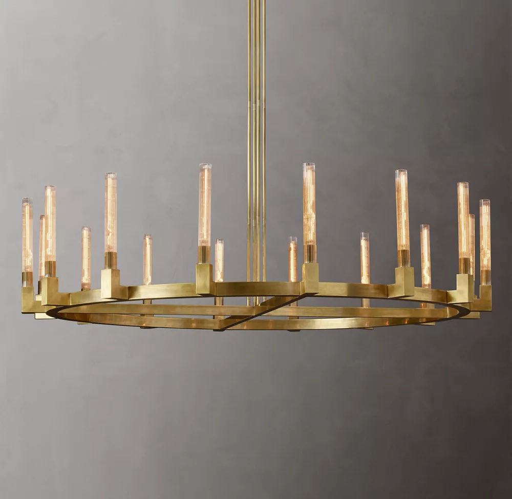 Brass Foundry Ring Chandelier