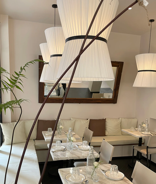 Pleated Linen Hourglass Pendant Light