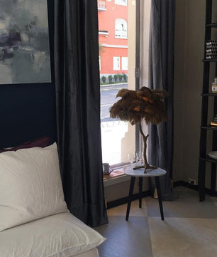 Ostrich Feather Table Lamp