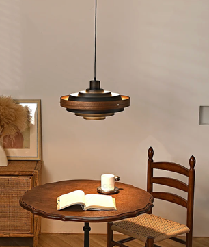 Layered Disc Swing Arm Pendant Light