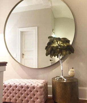 Ostrich Feather Table Lamp