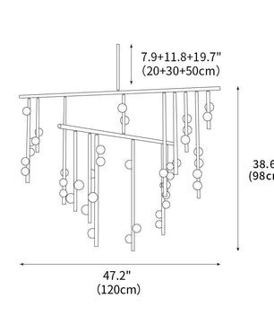 Luminous Cascade Chandelier