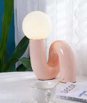 Spiral Glass Table Lamp