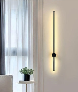 مصباح حائط LED خطي صناعي أسود قابل للتعتيم S76