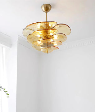 Lotus Leaf Murano Chandelier