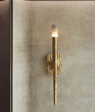 The Volterra Fluted Alabaster Sconce