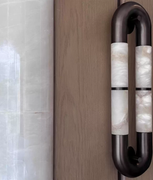 The Volterra Dual-Crescent Alabaster Sconce