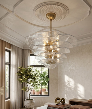 Lotus Leaf Murano Chandelier