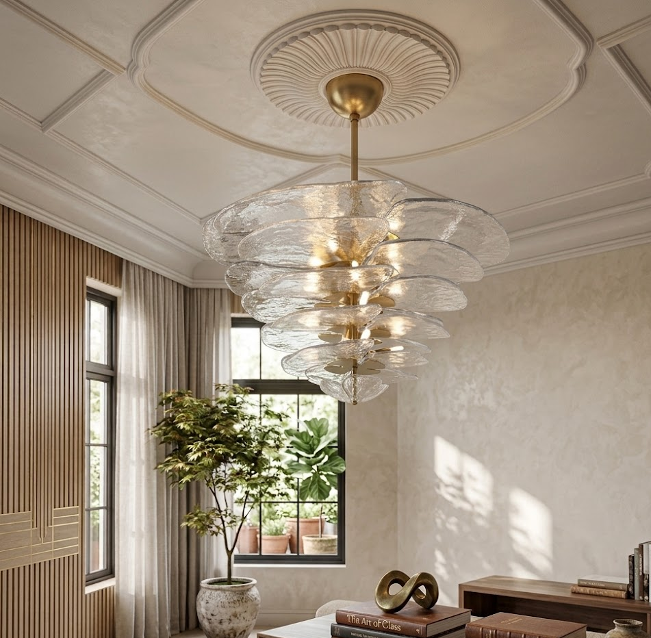 Lotus Leaf Murano Chandelier