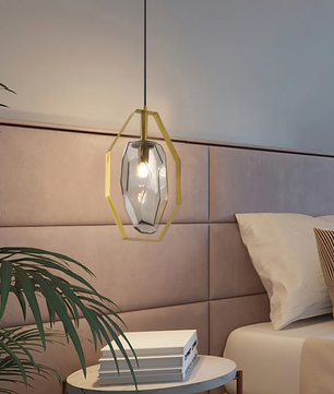 Faceted Gem Pendant Light