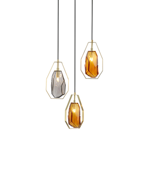 Faceted Gem Pendant Light