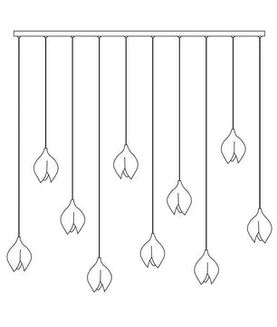 Ceramic Flower Chandelier