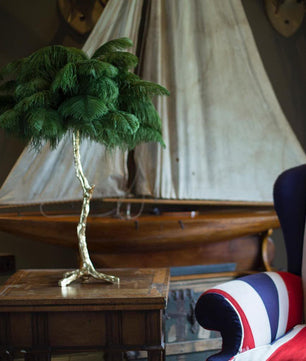 Ostrich Feather Table Lamp