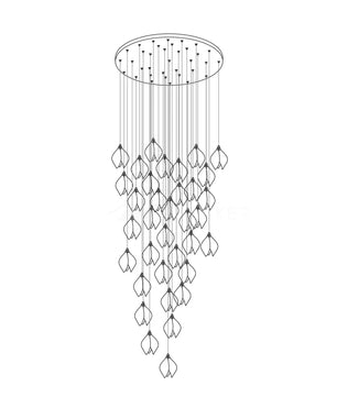 Ceramic Flower Chandelier