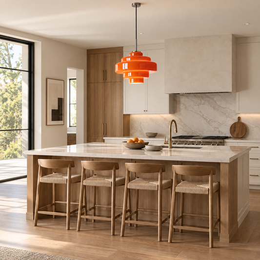 Tiered Glass Pendant Light