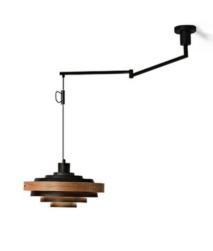 Layered Disc Swing Arm Pendant Light