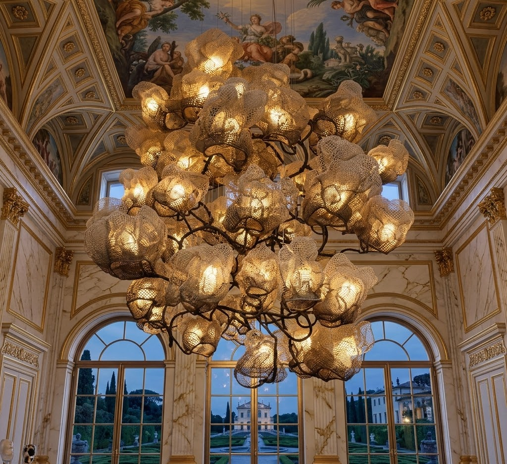 Aetherius Bespoke Mesh Chandelier