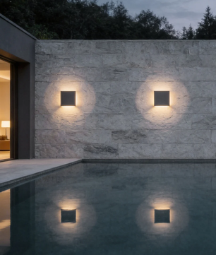Plenilunio Full-Moon Backlit Outdoor Wall Light
