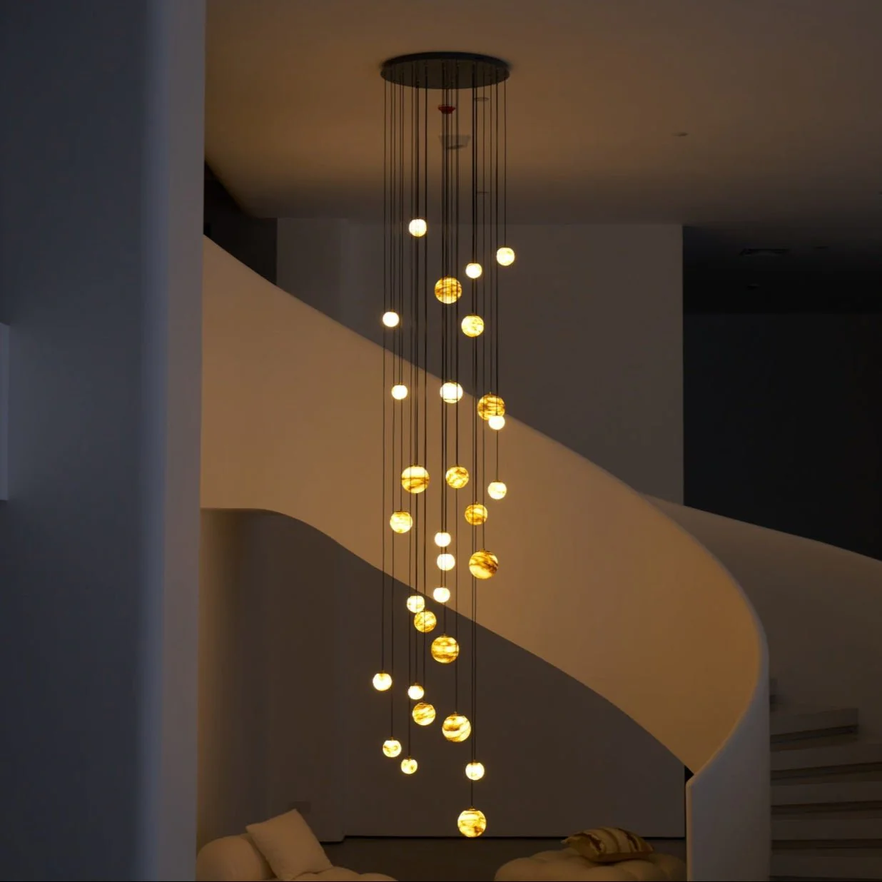 Cascading Art Statement Chandelier