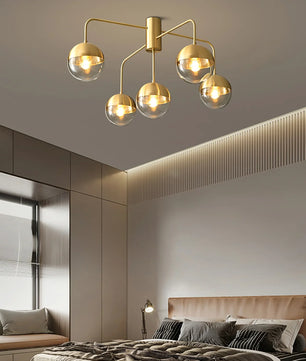 Brass Globulars Ceiling Lamp