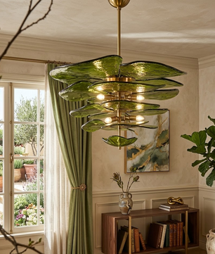 Lotus Leaf Murano Chandelier