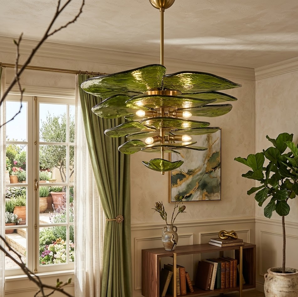 Lotus Leaf Murano Chandelier