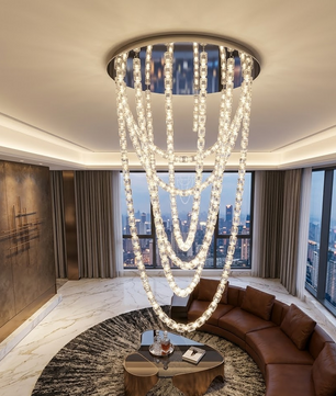 Apex Cascade Crystal Chandelier