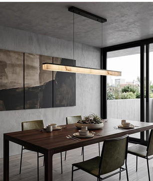 Plana Faux Alabaster Linear Pendant