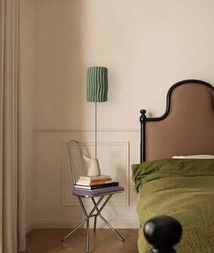 Pleated Resin Plug In Wall Lamp