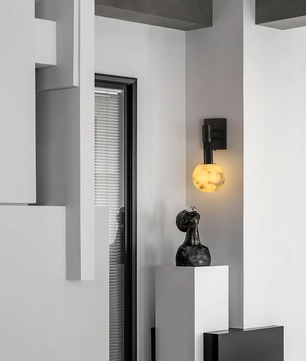 The Volterra Alabaster Orb Sconce